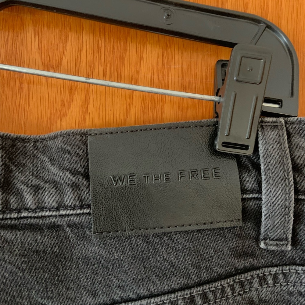 We The Free Nia Boyfriend Wide-Leg Black Jeans NWOT Free People Slouchy Jeans - Picture 6 of 6